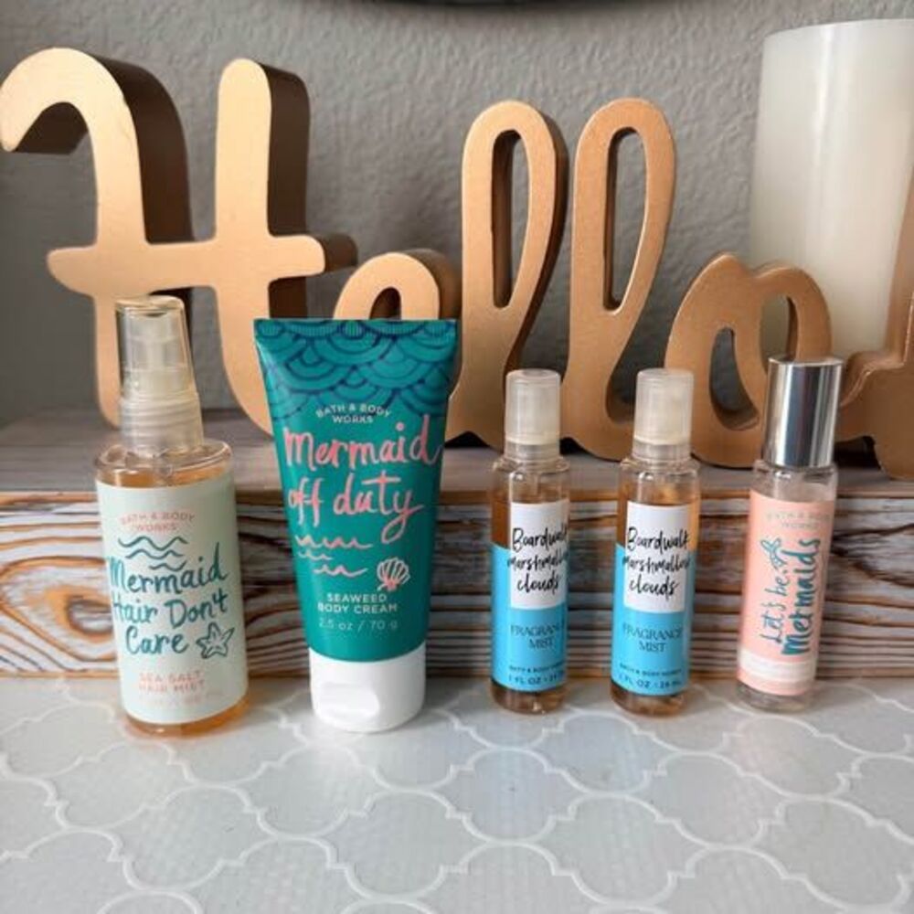 Bath & Body Works discontinued fragrance and body-care lot of 5 items.